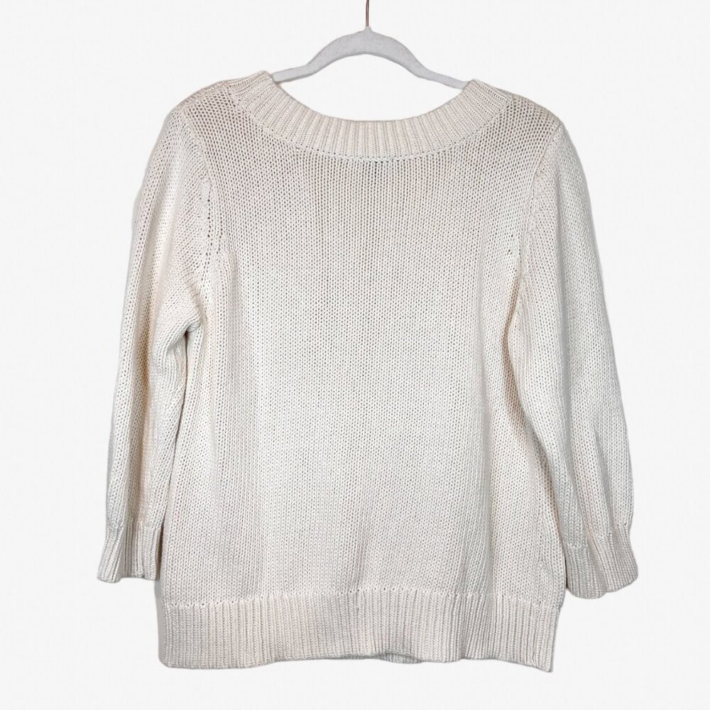 Talbots Sweater XL Chunky Cable Knit Round Neck Womens Pullover Size Extra Large - Picture 2 of 11